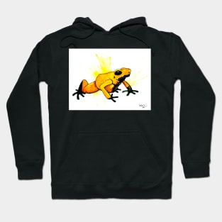 Dendorbates Terribilis Orange Dart Frog Watercolor Hoodie